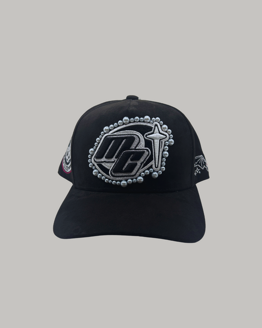 "Midnight Black" Cap (Custom Pearls)